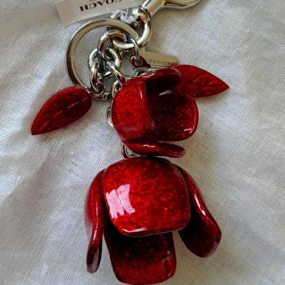 Coach Jewelry - Coach tea rose charm keychay